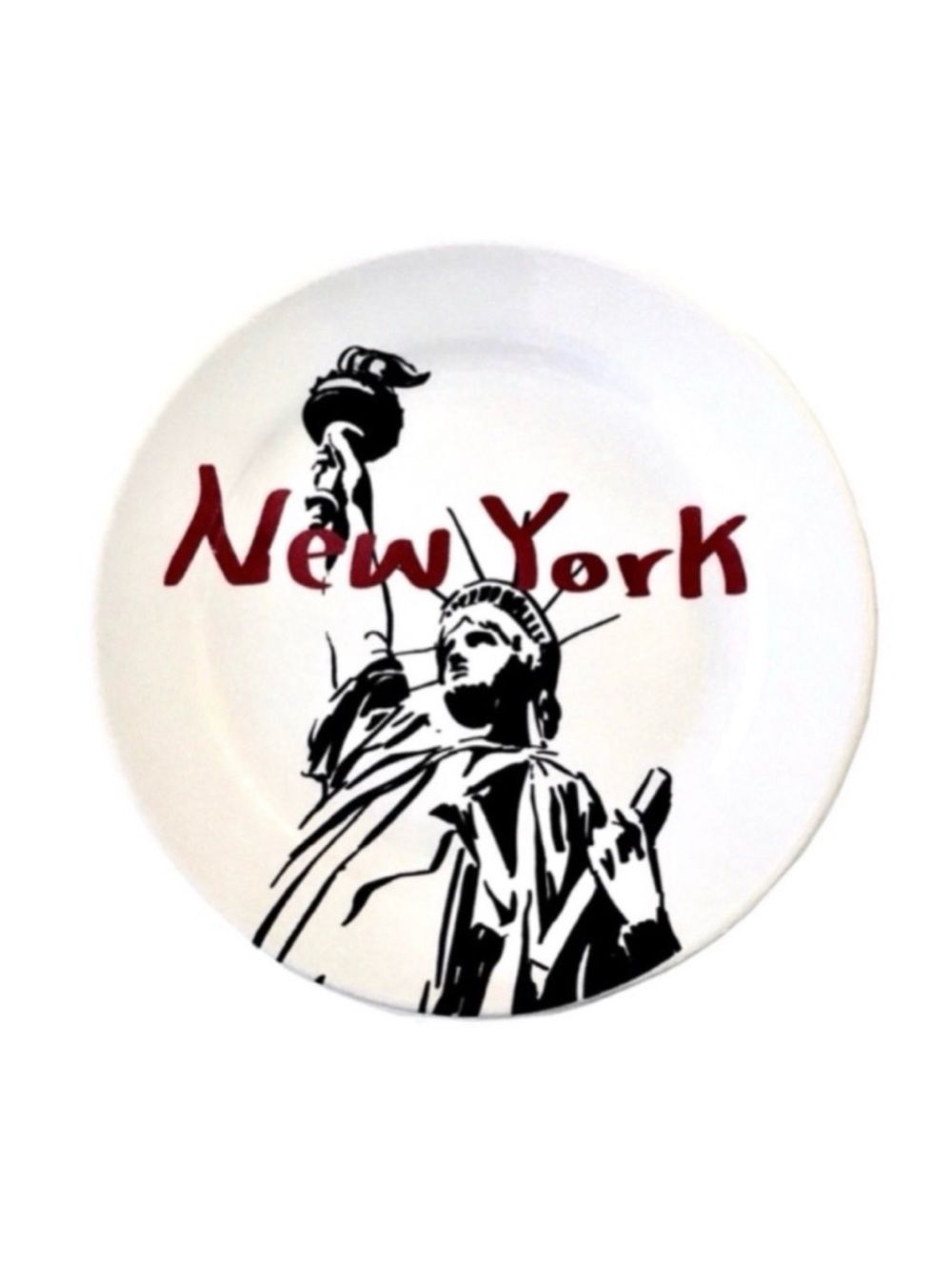 NYC Souvenir Plate with Statue of Liberty Graphic